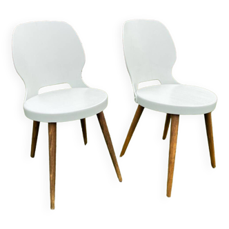 Paire de chaises bistro baumann vintage 1960