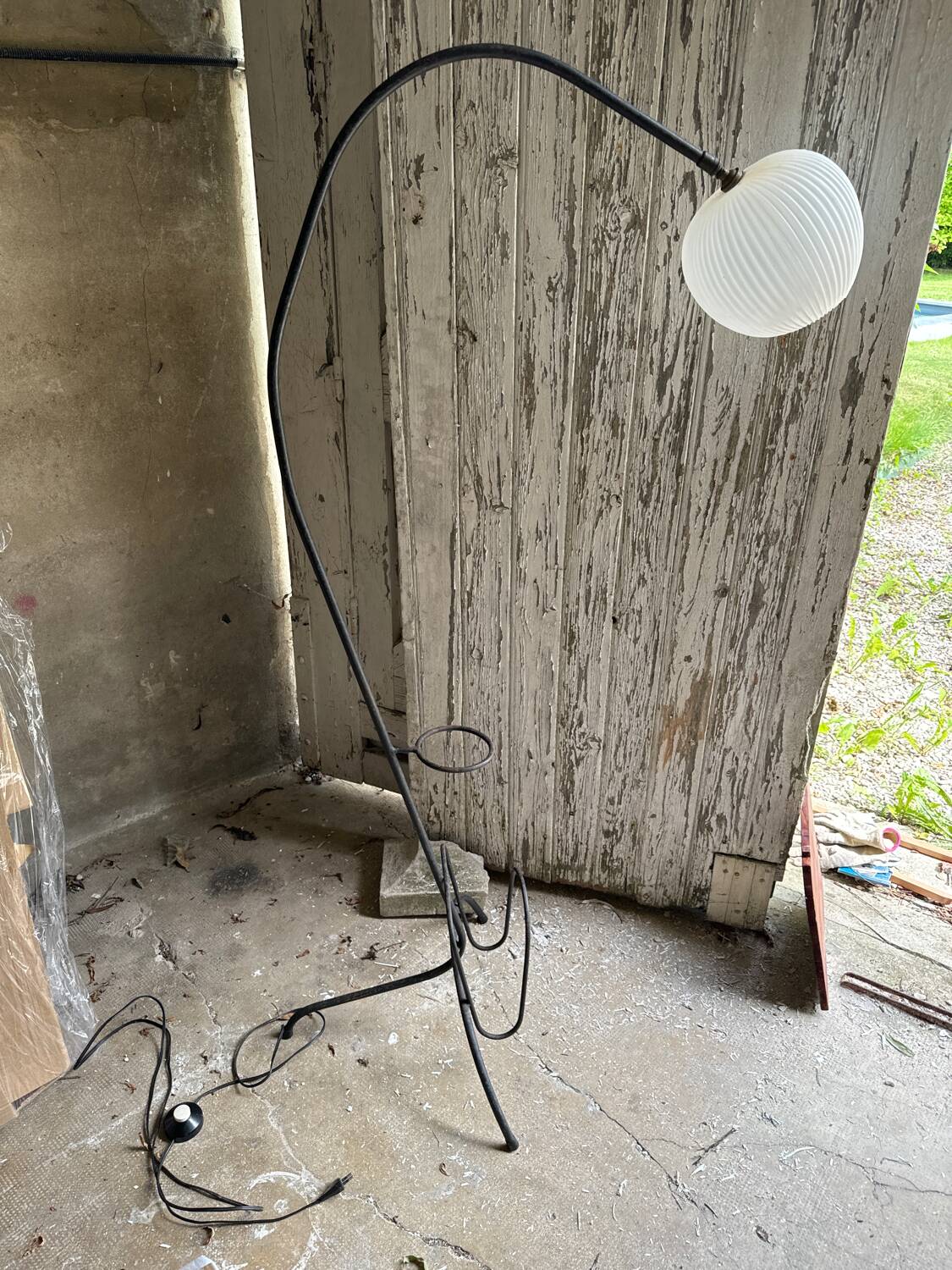 1950s tripod floor lamp