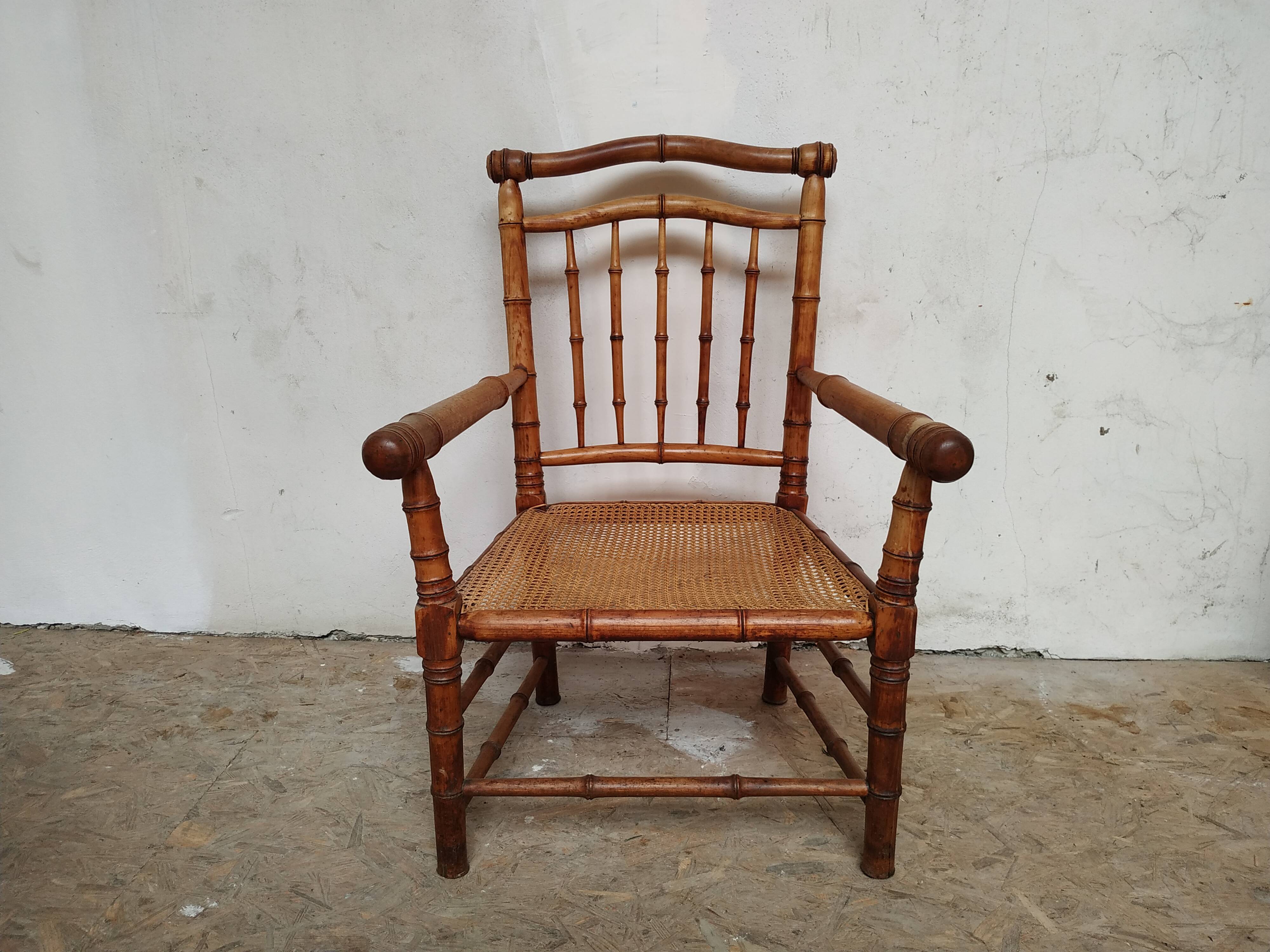 Bamboo armchair 1900