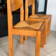 Pair of solid elm chairs with straw – Maison Regain, here