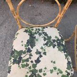 Vintage wrought iron bamboo chairs