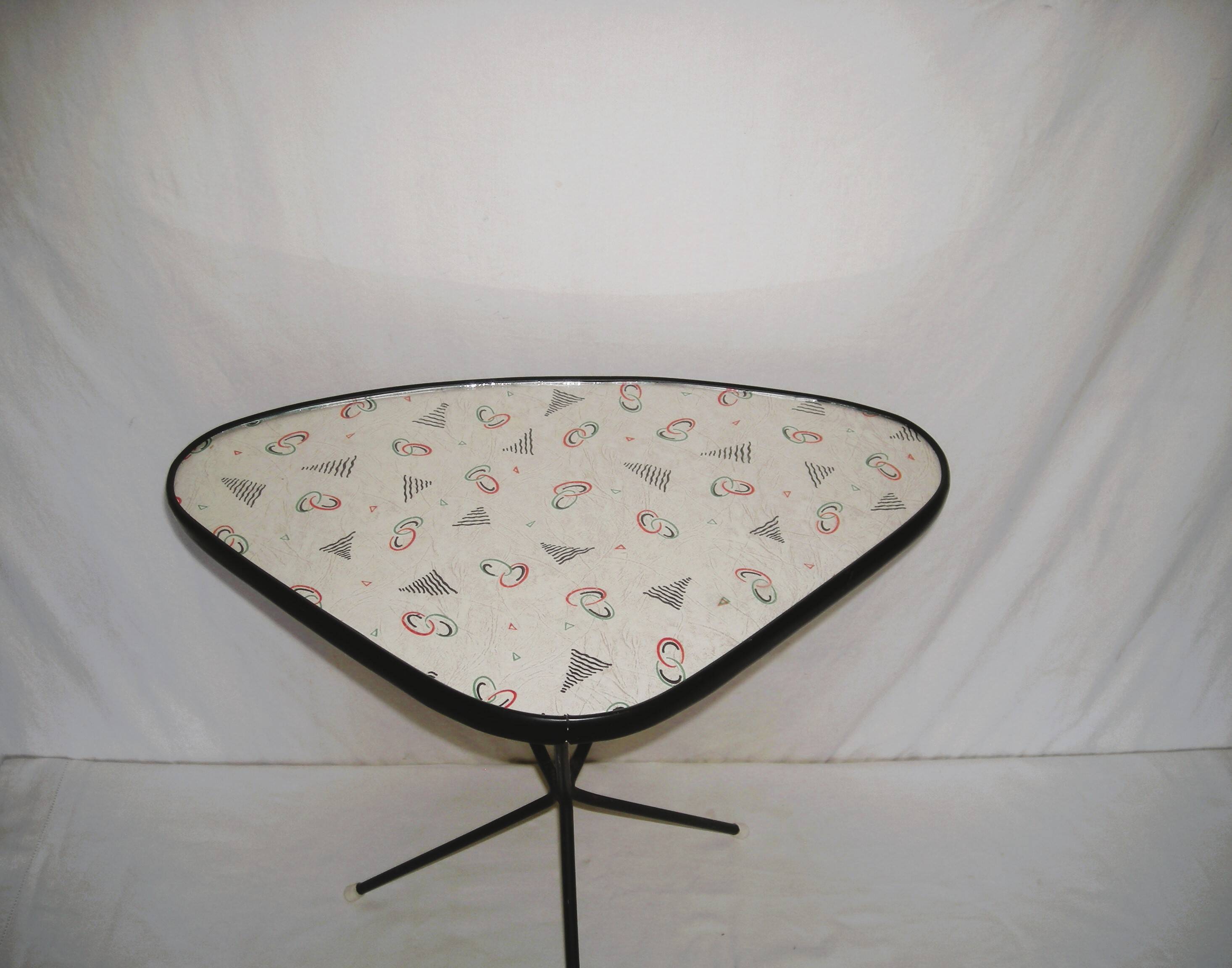 1950s tripod cocktail coffee table