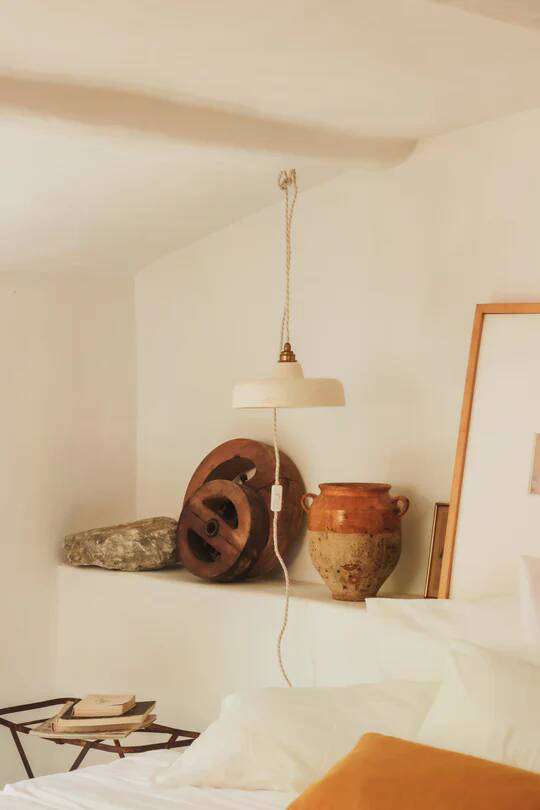 URSULE - White terracotta - Portable lamp