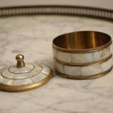 Brass and mother-of-pearl box
