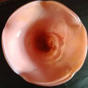 Atelier Michèle Luzoro - Pink corolla vase with inclusion of glitter and gold