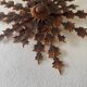Wooden sunflower decoration Poland 60s