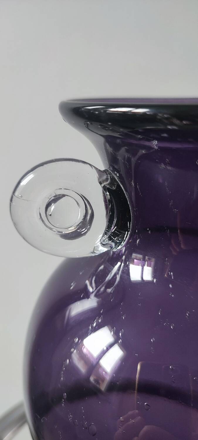 Vintage Italian vase in blown art glass