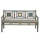 Bench in old patinated teak