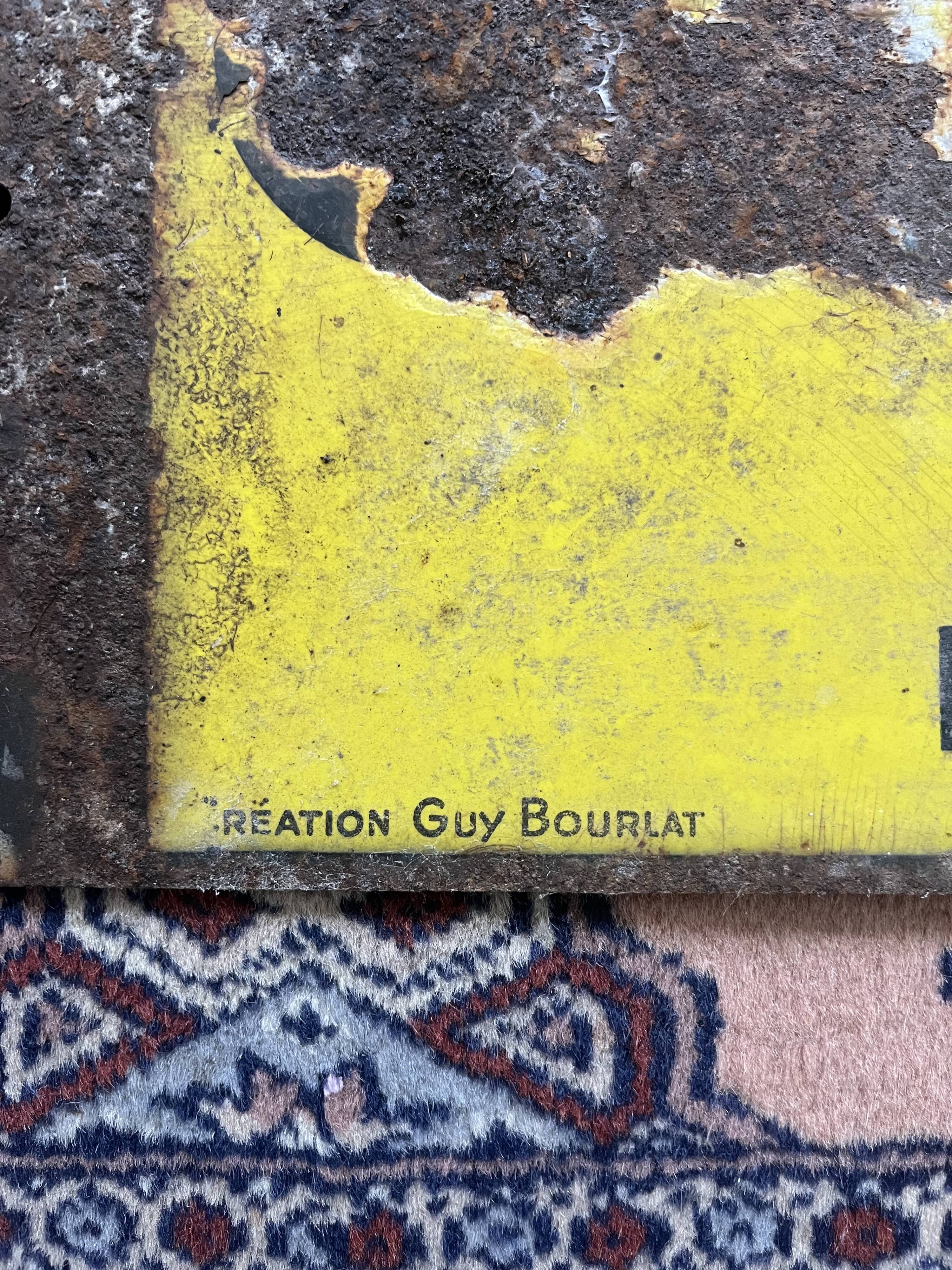 Enamelled plate advertising sheet Cafés Gilard