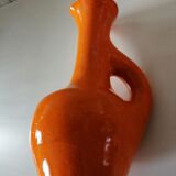 Orange terracotta vase