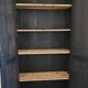 Ancienne Armoire parisienne d’école bois chêne noir
