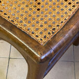 Antique wooden chair, cane seat