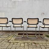 Set of 4 Marcel Breuer style armchair chairs