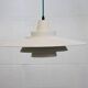 Vintage David Mogensen White Pendant Lamp, Super Light A/S, Danish Mid-Century