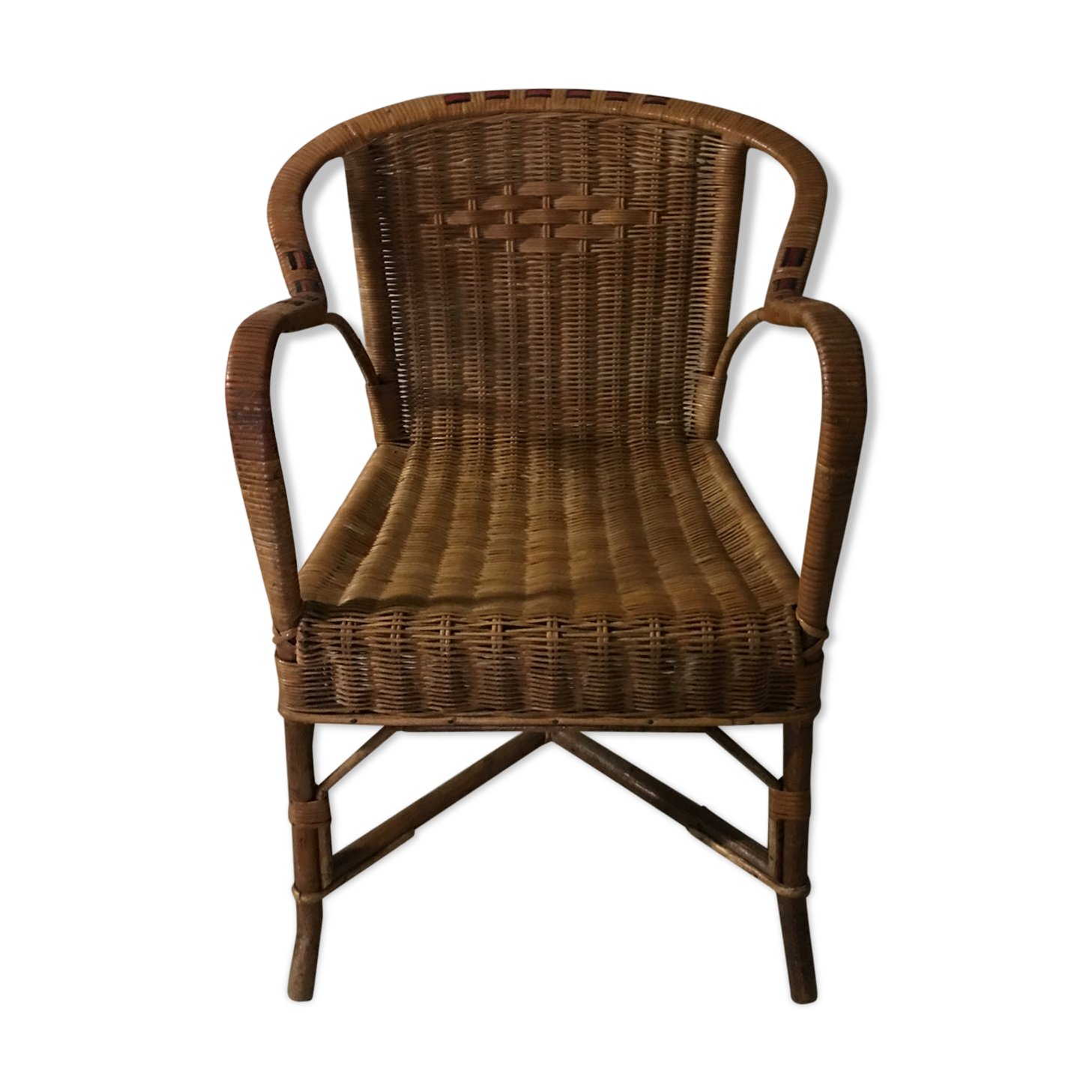 Rattan armchair 60s