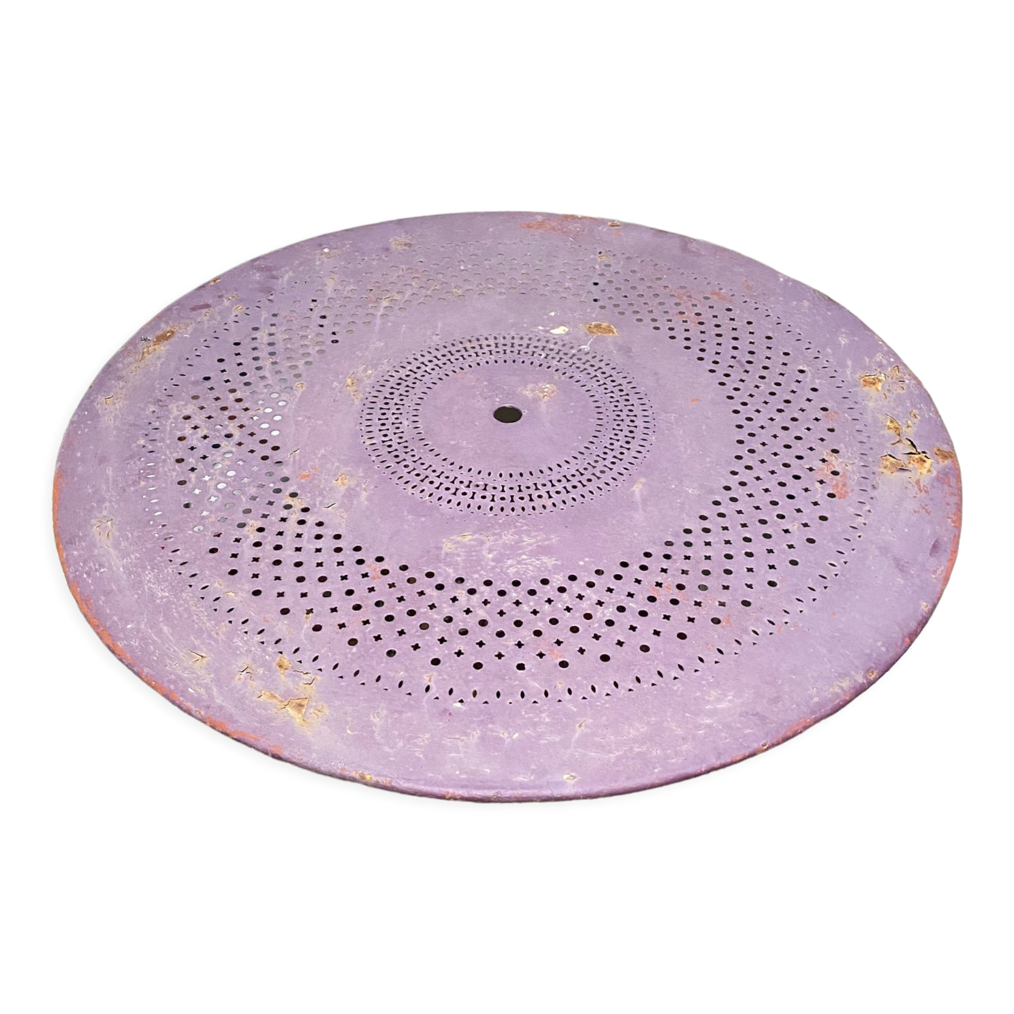 Purple wrought iron garden table