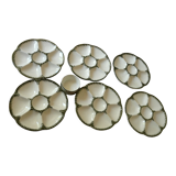 6 oyster plates, 1 ramekin and 1 cup from the Gien factory