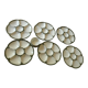 6 oyster plates, 1 ramekin and 1 cup from the Gien factory