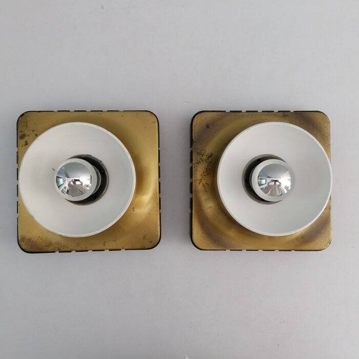 Pair of Italian wall lights from the 70s