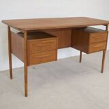 Danish Teak Desk By Gunnar Nielsen For Tibergaarden.