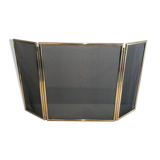 Brass and wire mesh firewall. french work. around 1970