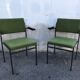 Series of 4 armchairs - modern - vintage - feet metal - 1960