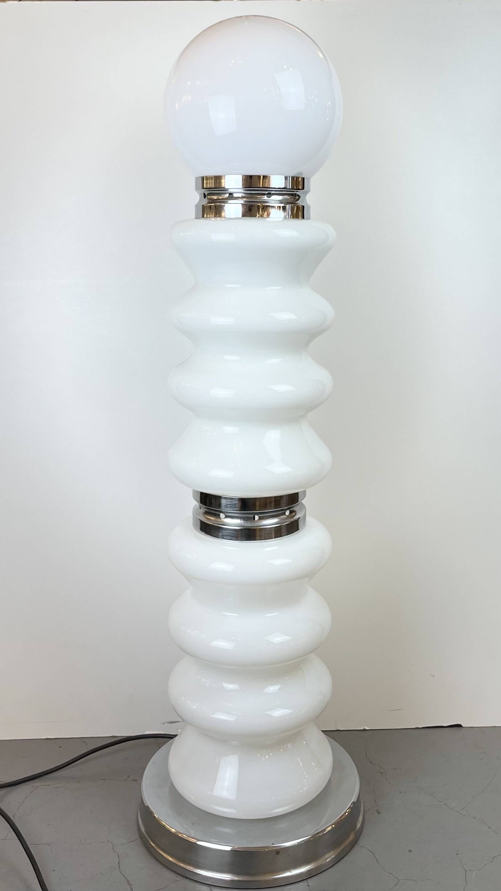 Lampadaire Murano dans le style de Calo Nason pour Mazzega, années 1970