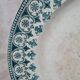 Large antique Badonvilliers plate with blue-green Turkish decoration 🌿