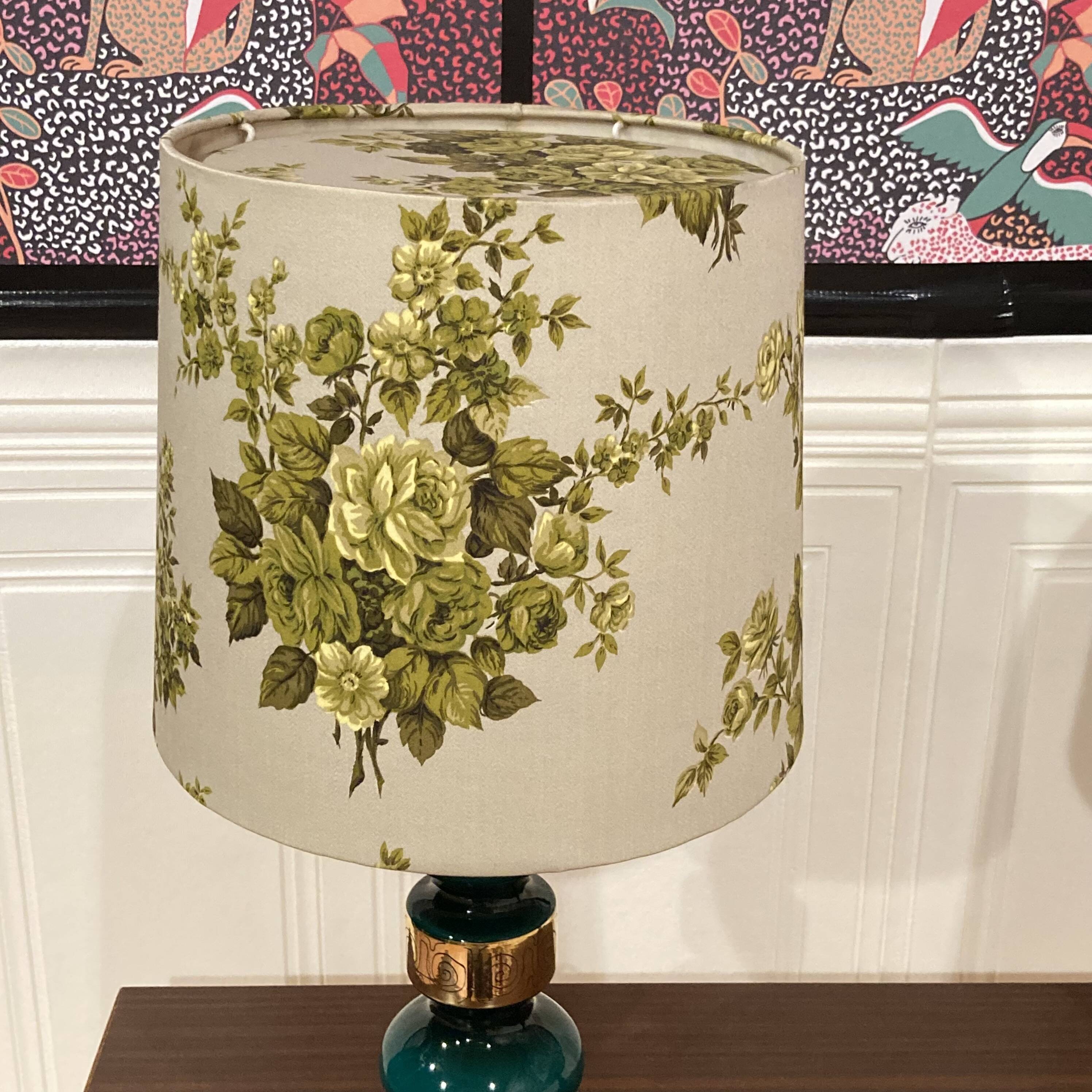 Pair of Scandinavian design glass lamps from the 1950s.