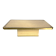 Vintage travertine and brass coffee table, 1970s