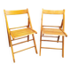 Lot de 2 chaises pliantes en bois vintage