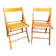 Lot de 2 chaises pliantes en bois vintage