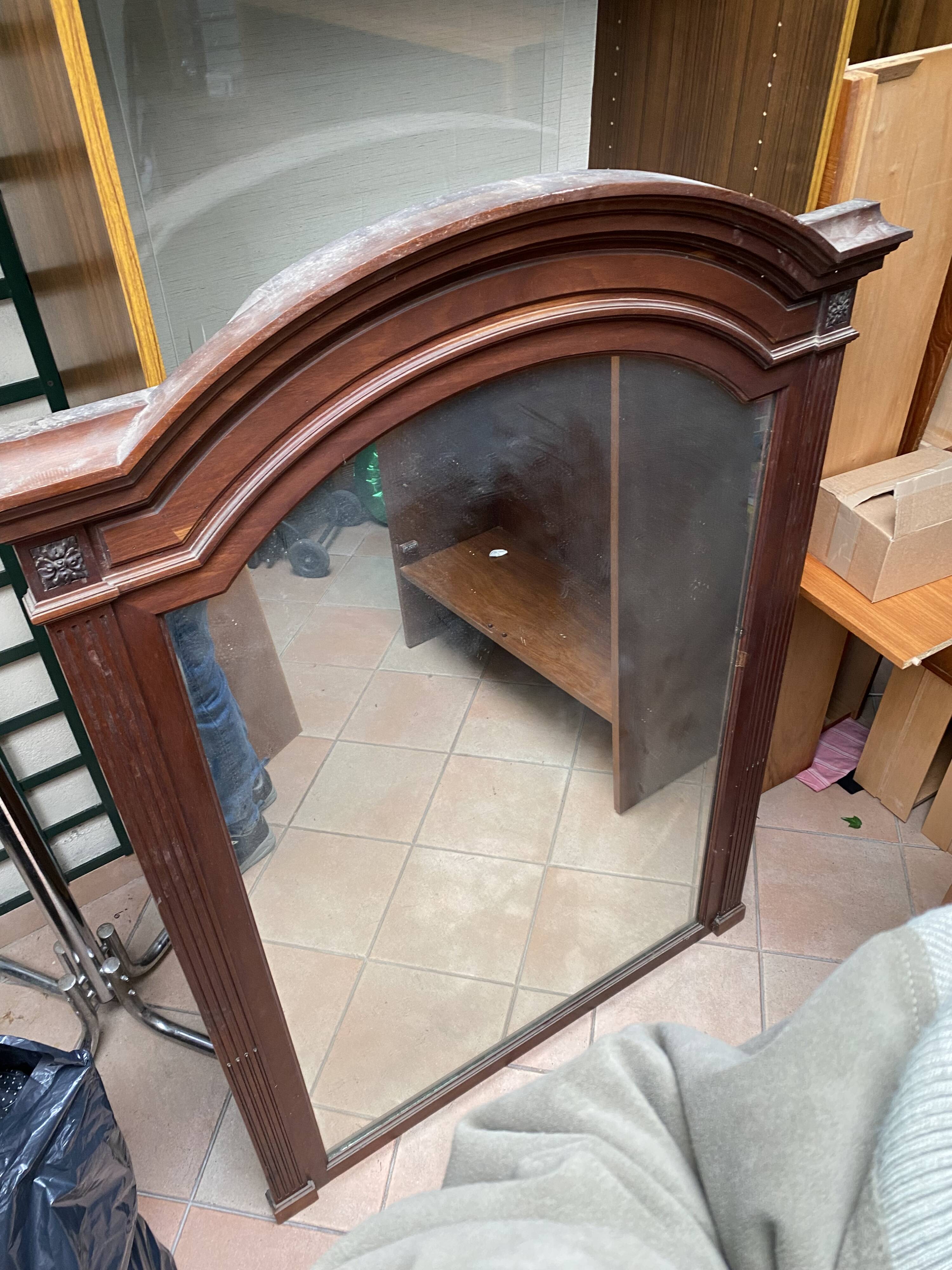 Trumeau grand miroir bois