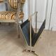 Gold and leather metal magazine rack 1950