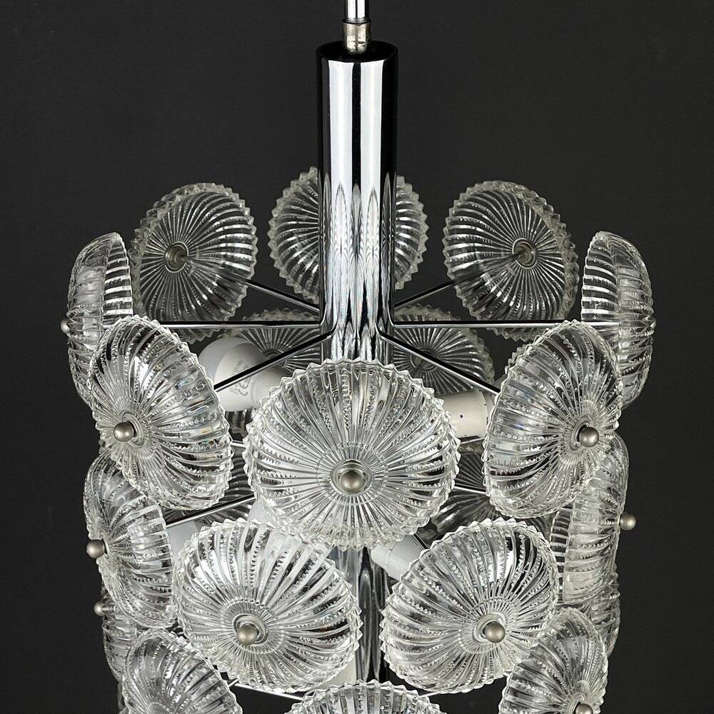 Vintage crystal chandelier Dandelion, Italy, 1960s