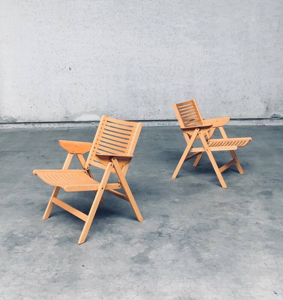 Set of Mid-Century Modern Design Rex Folding Chairs by Niko Kralj for Stol Kamnik, 1980s