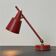 Lampada da Tavolo Stilux Milano Anni '50 Rossa Paralume Conico Doppio Snodo