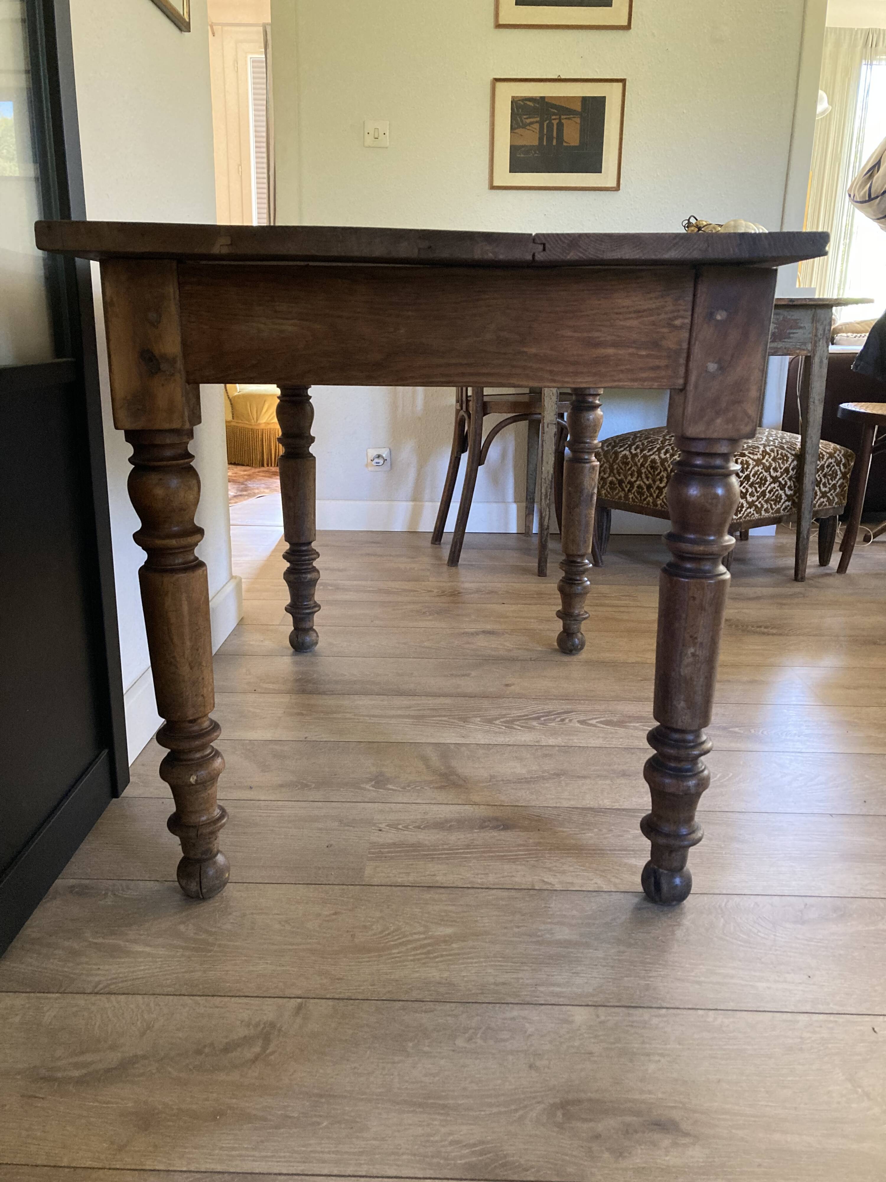 solid oak farmhouse table