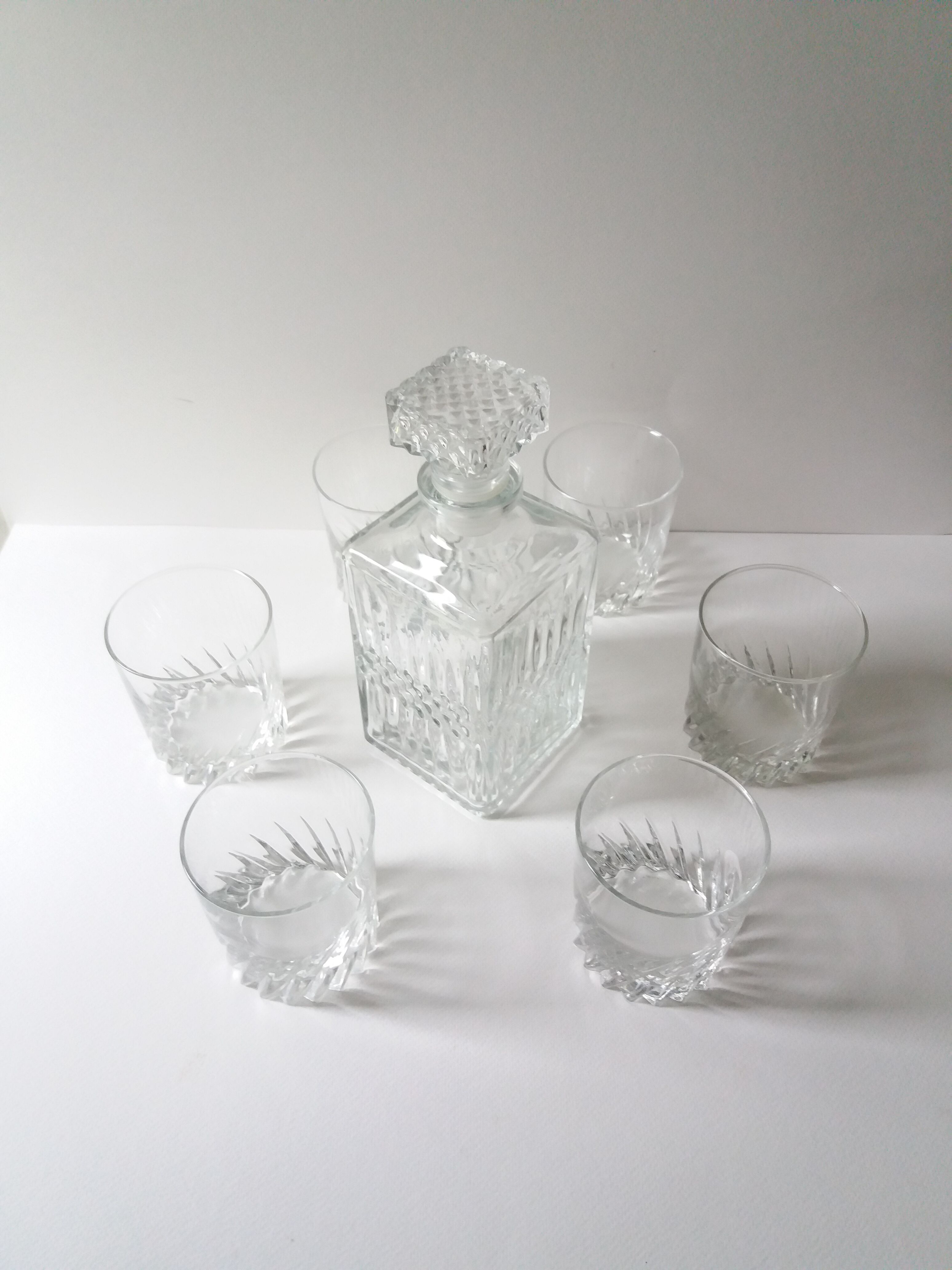 Set verres et carafe à whisky vintage