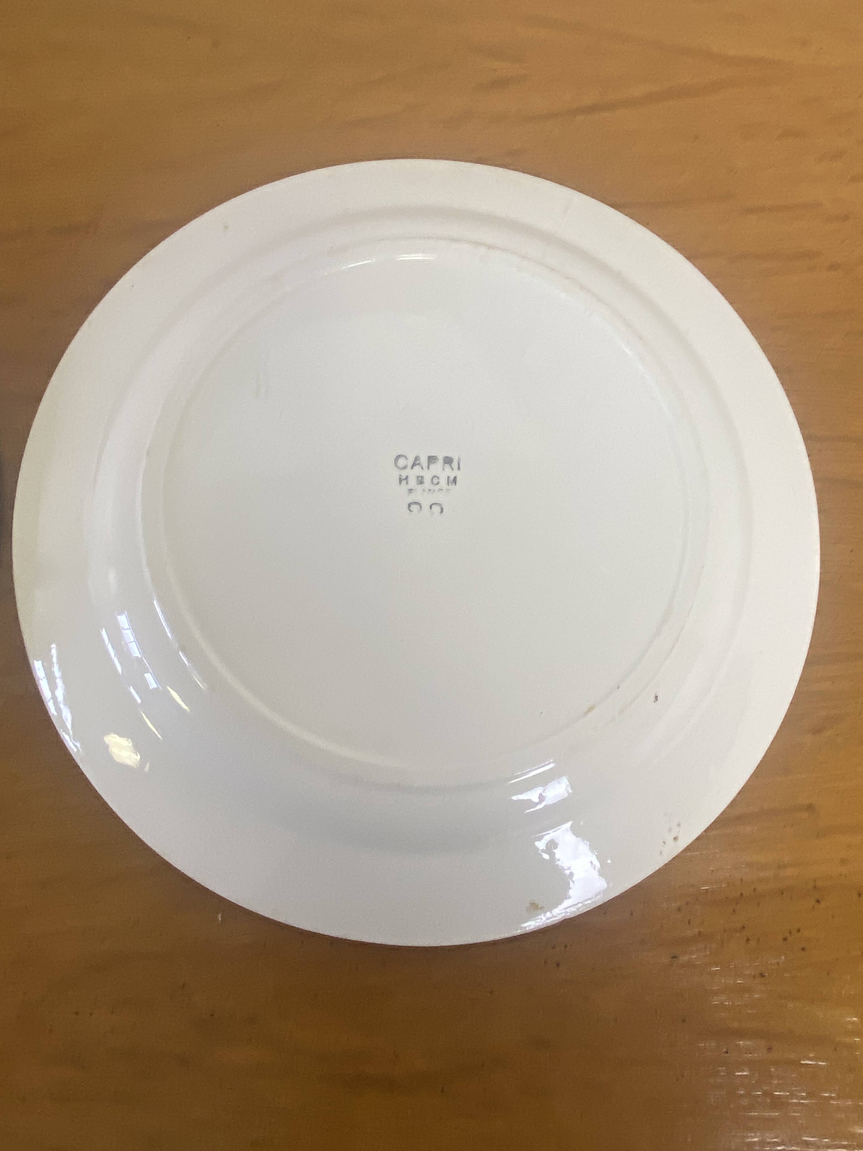 Vintage Montereau Hbcm plate pair