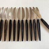 Set de 12 couteaux modernistes en palissandre 1960