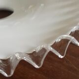 White opaline lampshade with lace