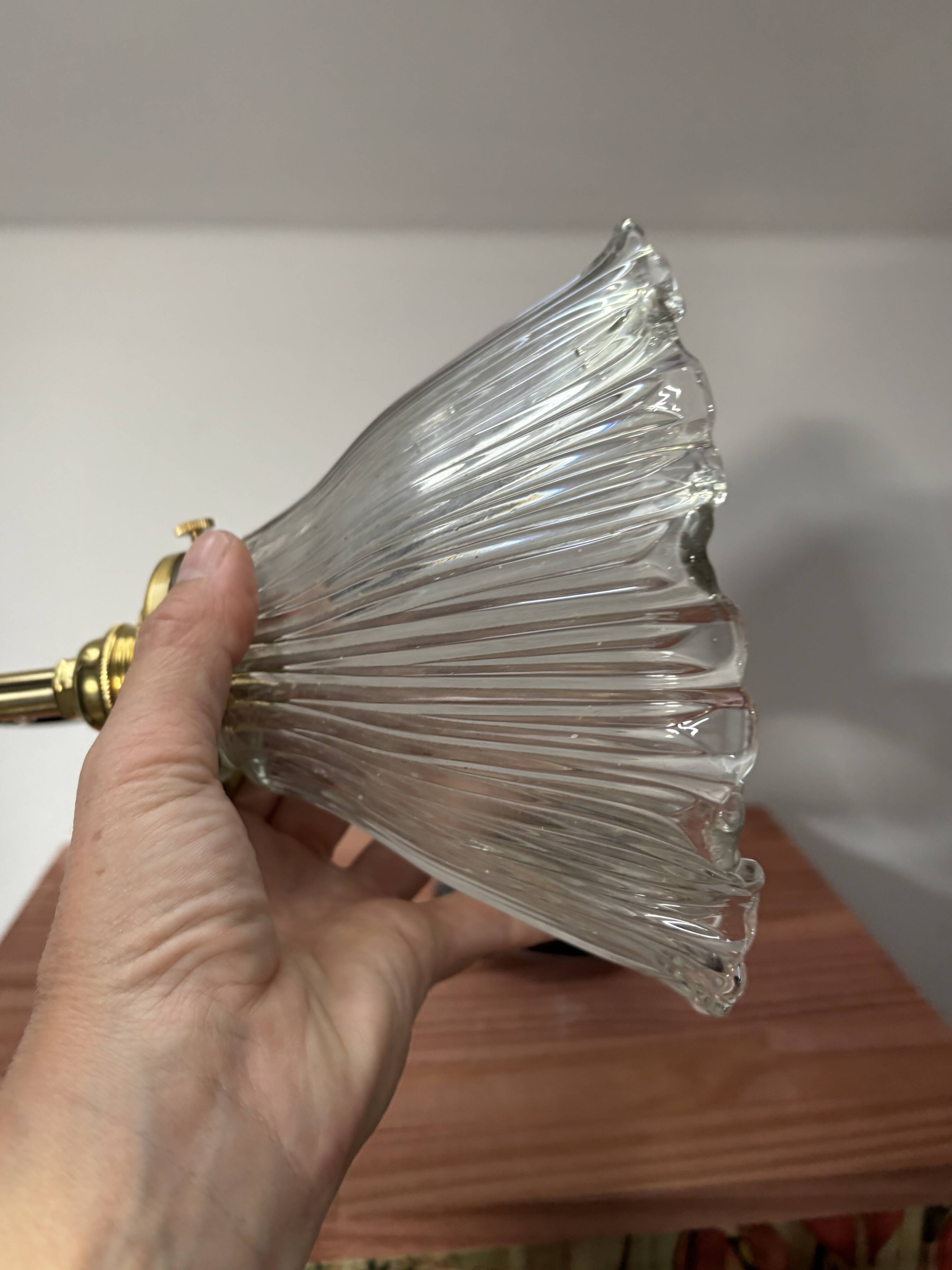 Large holophane tulip pendant light