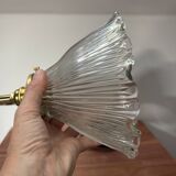 Large holophane tulip pendant light