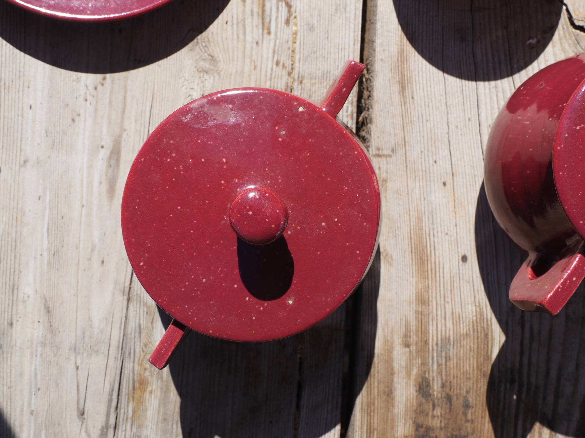 Art Deco Red Tea/Coffee Set