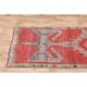 1970s Turkish Oushak Handmade Wool Cotton Red Runner Rug 83x272