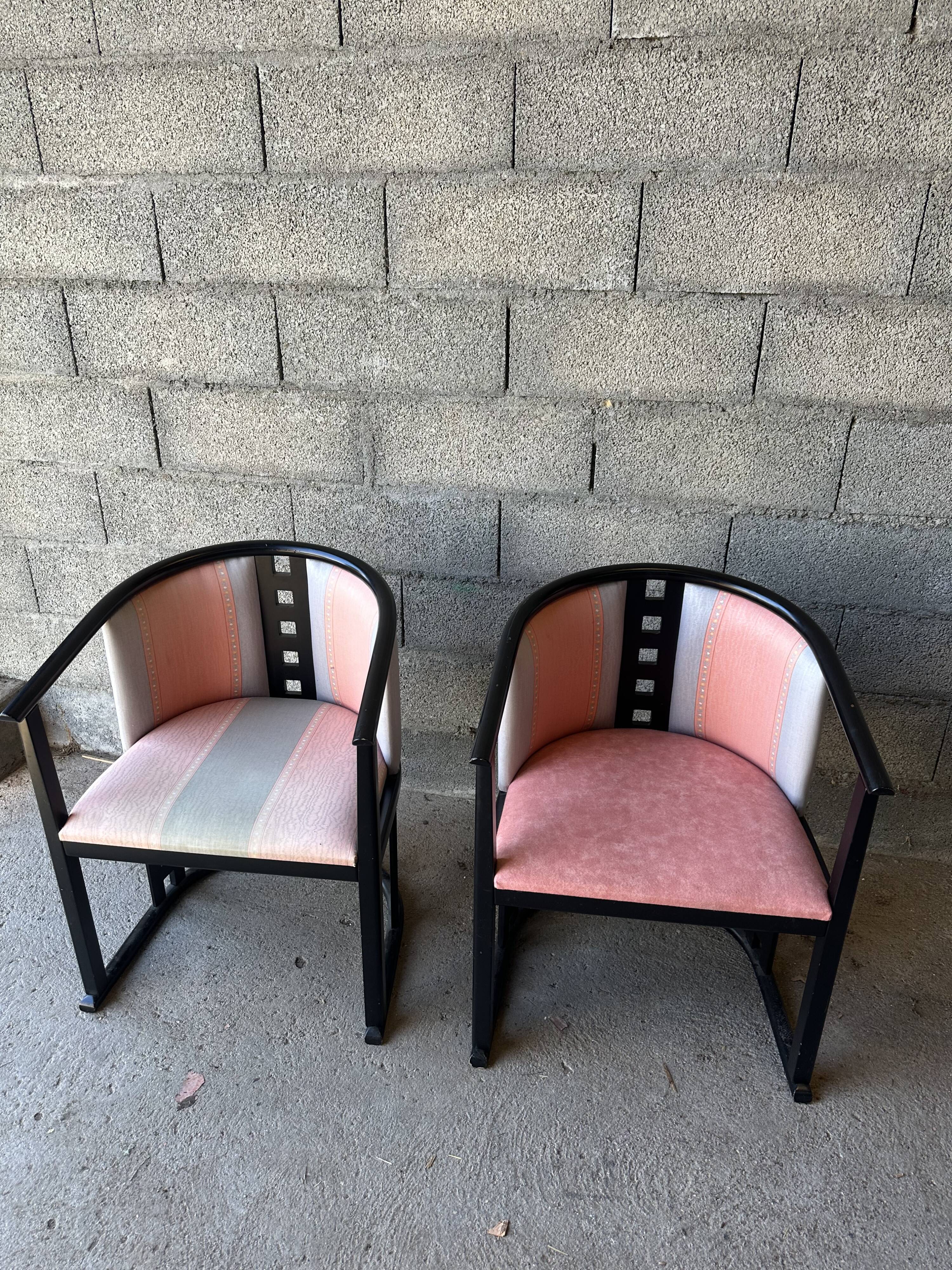 Pair of modernist armchairs