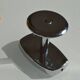 Vintage 80's chrome metal wall coat rack with 1 hook