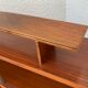 Vintage 1950s teak glass wall library