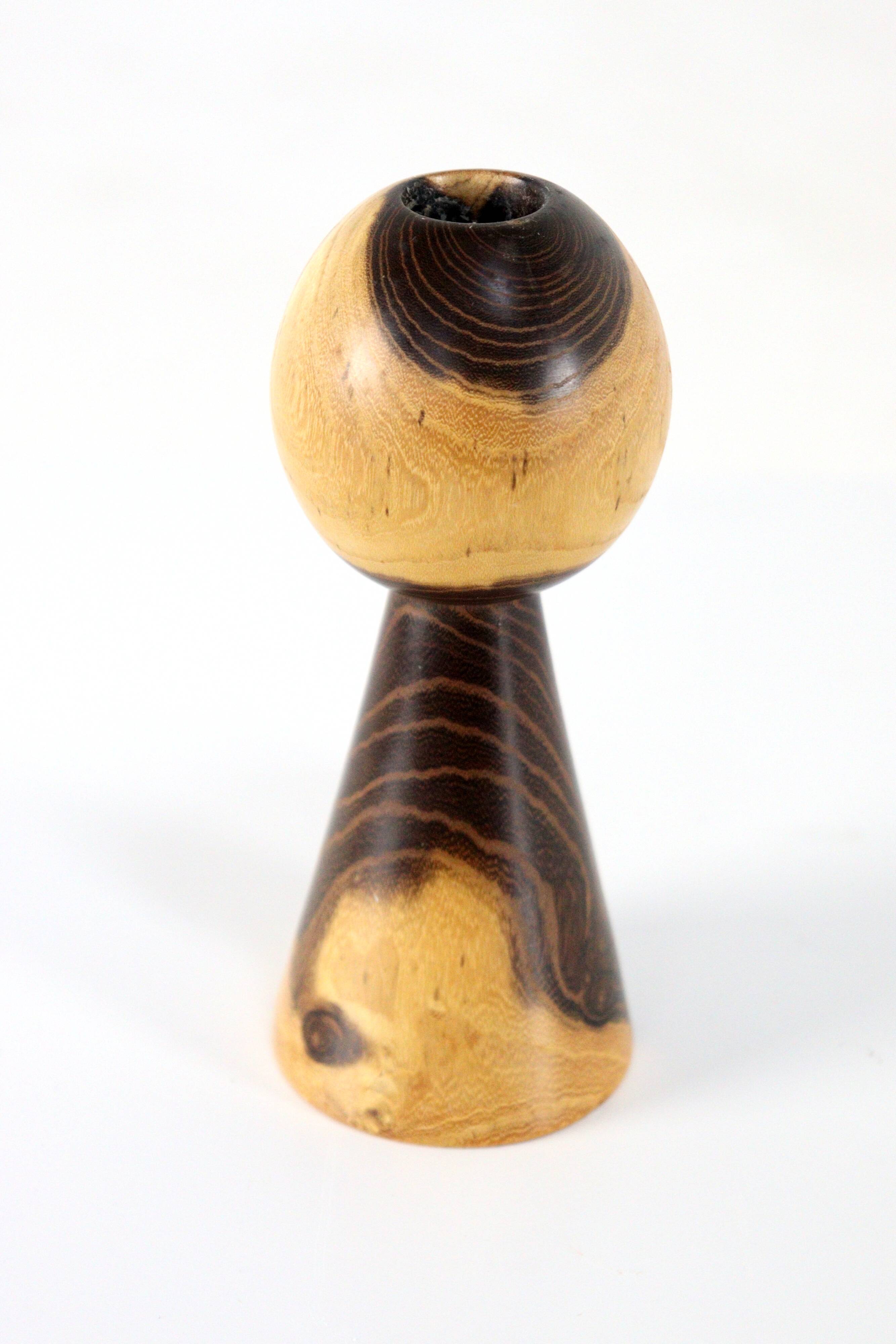 Wooden candle holder
